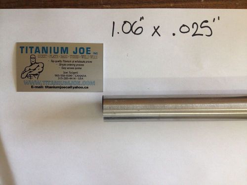 Titanium tubing  3al-2.5v  1.06&#034;od x 0.025&#034; wall x 96&#034; for sale