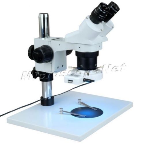 Omax 20x-40x-80x stereo binocular microscope large table+ 56 led ring light for sale
