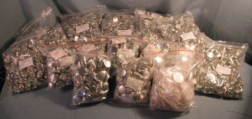 3,500 FULL BUTTON SETS (10,500 PARTS) 1&#034; 25MM PINBACK BUTTON PARTS FREE SHIPPING