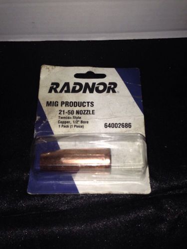 Radnor 64002686 tweco style copper 21-50 nozzle 1/2&#034; bore  drawer #1 for sale