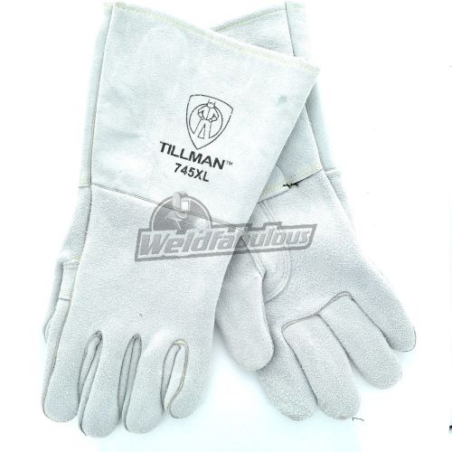 Tillman 745XL Elkskin Split Cotton/Foam Lined Back Stick Welding Gloves, X-Large