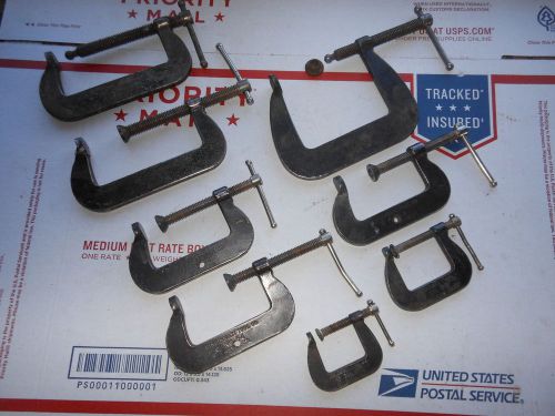 Cincinnati tool co 8 piece set of c-clamps- nice! for sale