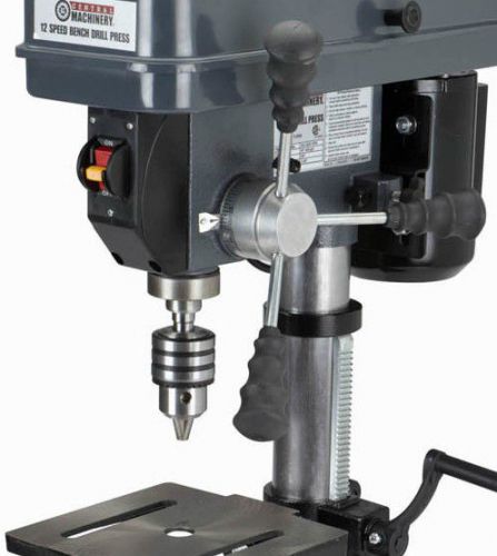 12 speed 10&#034; drill press bench top 5/8&#034; chuck 250-3100 rpm 1/2hp mt2 taper 3.5 a for sale