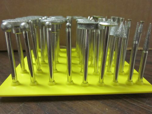 120-grit 50pc 1/8&#034; shank diamond burr set 4 dremel  rotary tool cone point round for sale