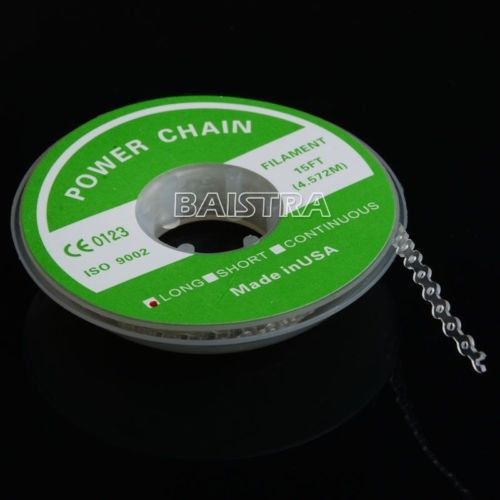 1 roll  Dental Orthodontic Elastolink chain Power Chain Clear color long Size