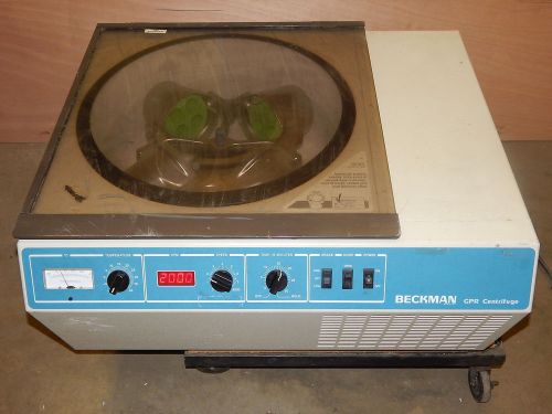 Beckman gpr refrigerated tabletop centrifuge w/ch 3.7 rotor &amp; buckets, working for sale