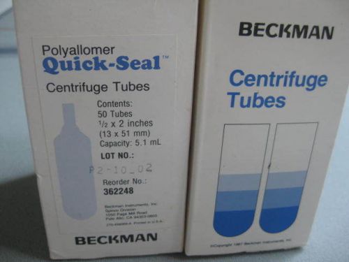 2 Box Beckman Quick-Seal Centrifuge Tubes(13x51mm) Capacity 5.1 ml (No: 362248)