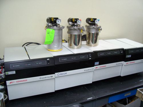 Wow! One lot of 4 Edwards / Ricor cryodrive &amp; 3 Coolstar cryopump coolhead &amp; acc