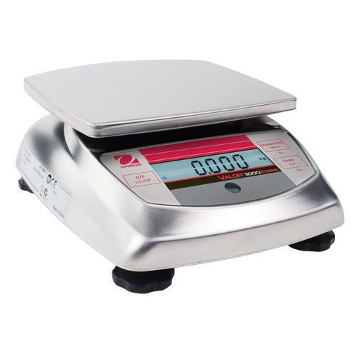 Ohaus V31XW6 Valor 3000 Compact Food Scale, Cap. 6kg, Read. 1g