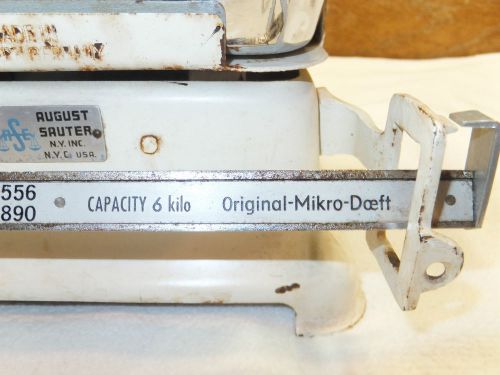 Vintage MIKRO DOEFT Scale 6 Kilo Made in GERMANY for August Sauter Original
