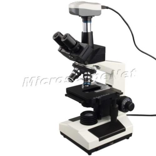 Vet clinic trinocular 40x-1600x microscope+9.0mp usb camera vista/win7 32/64 bit for sale