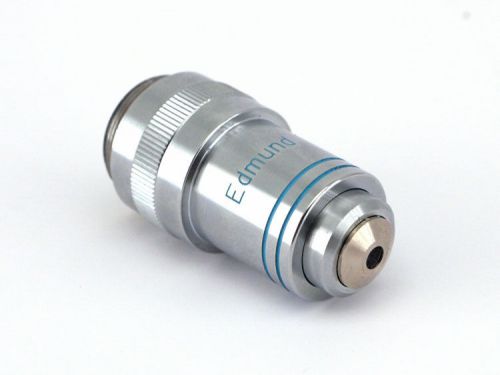 Edmund din-40 achromatic spring-loaded 0.45mm standard microscope objective 0.65 for sale
