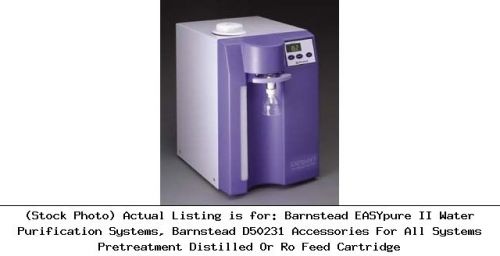 Barnstead easypure ii water purification systems, barnstead d50231 accessories for sale