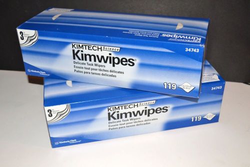 2 boxes kimberly clark kimtech kimwipes delicate task wipers 34743 for sale