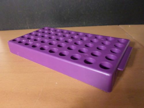 Purple polypropylene 50-position 12mm autosampler vial rack holder support for sale