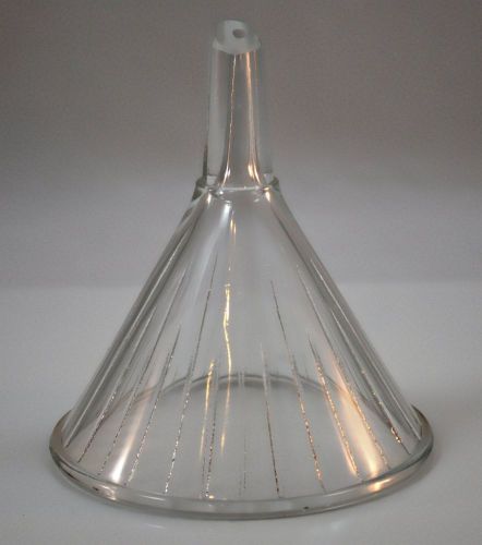 8 oz Ribbed Glass Funnel 4.75 x 6 inches Made in USA