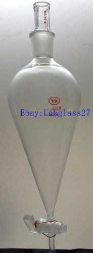 Separatory funnel, 500 ml pear shape with glass stopcock (hollow plug) for sale
