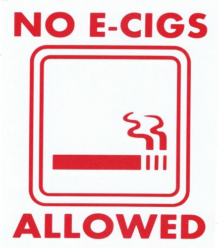 No e cigs allowed vinyl  sticker decals for sale