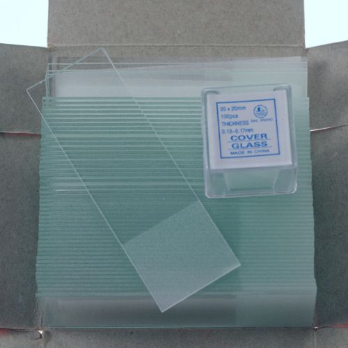 microscope slides frosted x50 &amp; cover glass slips 20x20 new x200 free shipping