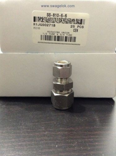 (25)- Swagelok SS-810-6-6   1/2&#034; x 3/8&#034; Reducing Tube Union