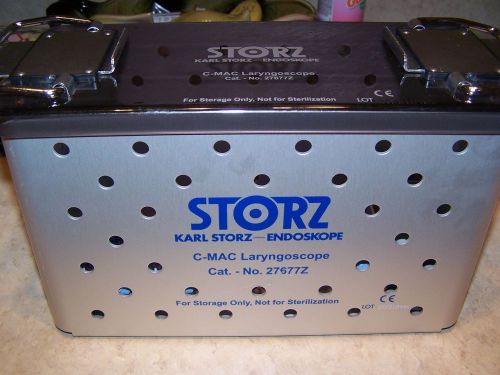Karl storz endoscopy laryngoscope sterilization container # 27677z case tray for sale