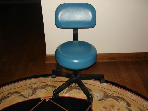 Brewer Chrome Adjustable Medical Office Exam Room Stool/chair blue