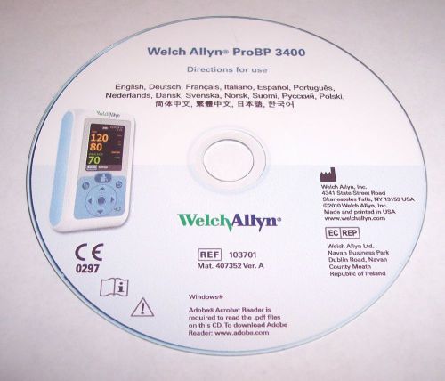 MAKE AN OFFER Welch Allyn ProBP 3400 Handheld Digital BP Monitor Device CD ONLY