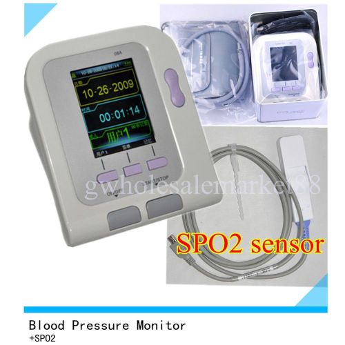A class color display tft blood pressure monitor +spo2 probe + free software cd for sale
