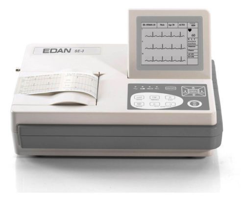 Edan se-3b ecg/ekg 3 channel wide screen electrocardiograph - new fda approved for sale