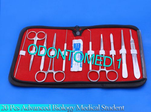 Set of 20 pcs biology lab anatomy medical student kit+ scalpel blades #20 for sale