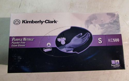 Lot of (10) Kimberly Clark KC500 Purple 55081 PF Exam Gloves Small 100Pk