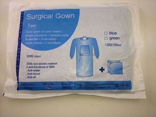 New Non-woven Blue Surgical Gown SMS Anti-water anti-blood anti-oil