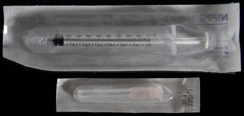15 BD 30G 1/2 Inch Hypodermic Needles w/ Nipro 1cc 1ml Syringes w/ Alcohol Swabs