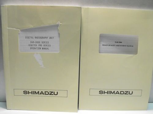 SHIMADZU DIGITAL RADIOGRAPHY UNIT DAR-3000 DIGITEX PRO SERIES MANUALS