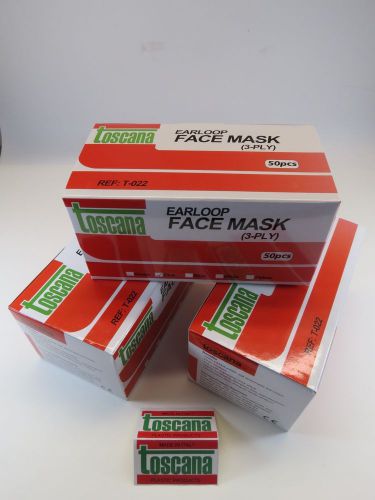 Dental Medical Face Mask With Earloops High Quality Pink Box 3 /150 Pcs TOSCANA