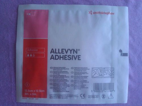 Smith &amp; nephew allevyn adhesive 5&#034;x5&#034;  exp 02/2017 and later single piece for sale
