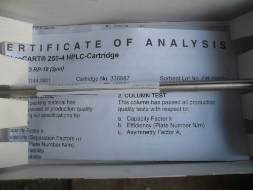 New LiChroCART 250-4 HPLC Cartridge 1.50144.0001 RP-18