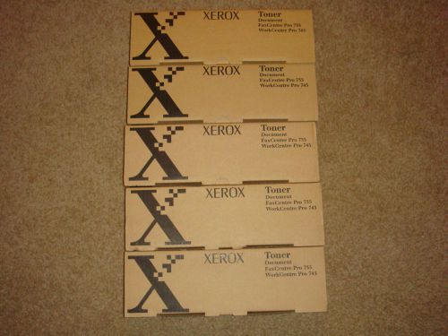 Lot of 5 Xerox 106R00373 Toner Cartridges 745 735 NEW