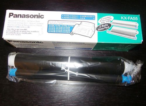 One NEW SEALED Genuine PANASONIC KX-FA55 / KX-FA 55 Black FAX RIBBON cartridge