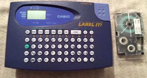 Casio Label It KL-60 Thermal Label Maker Good Working Condition. New Clear Tape