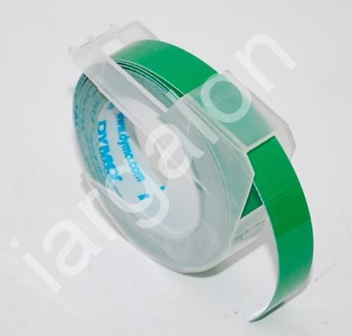 DYMO Embossing Tape Glossy Green 3/8&#034; x 8 Ft NEW Label Labeling