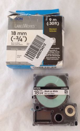Epson LabelWorks Standard Tape Cartridge - Black on White - 3/4&#034; - 30ft. C99