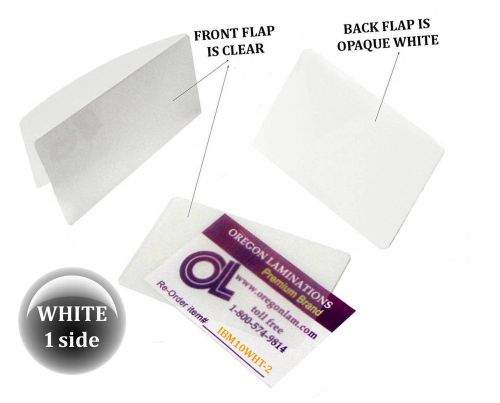 Qty 200 White/Clear IBM Card Laminating Pouches 2-5/16 x 3-1/4 by LAM-IT-ALL