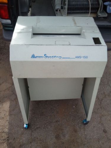 AMS 150 INDUSTRIAL PAPER SHREDDER Strong Motor Handles Paper Clips Free Ship