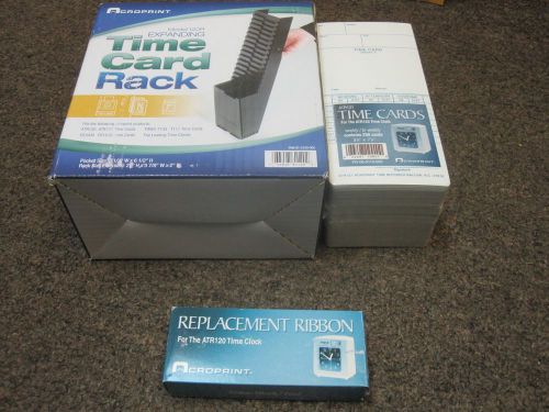 Acroprint Time Card Rack Ribbon And Time Cards For Model ATR121 120R..Time Clock