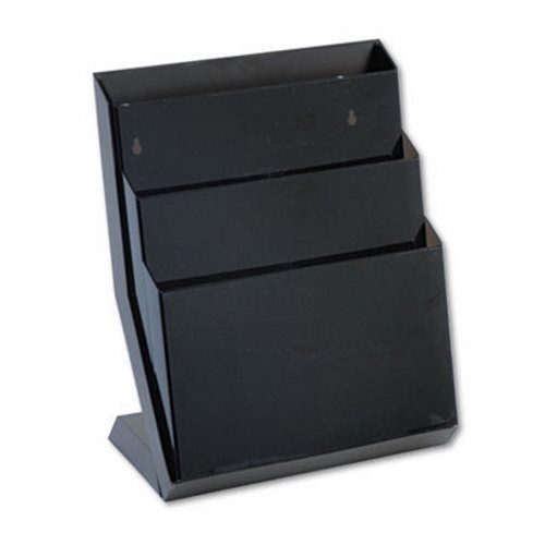 Rubbermaid 3-Pocket Desktop Stand, 13 1/4 x 7 1/8 x 16, Smoke (RUB16633)