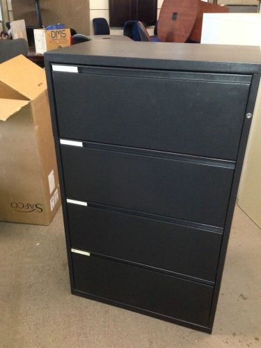 LOT OF 2 4DRAWER LATERAL SIZE FILE CABINETS by HERMAN MILLER MERIDIAN w/LOCK&amp;KEY