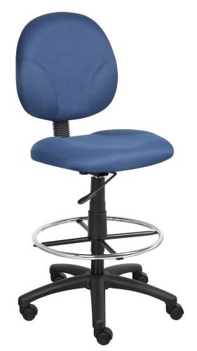 B1690 BOSS BLUE FABRIC DRAFTING STOOLS WITH FOOTRING