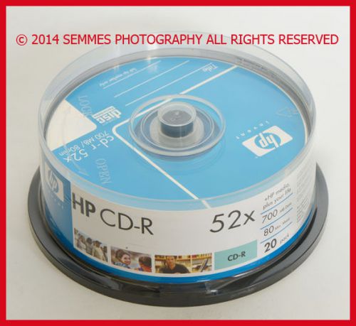 20-Pack HP Logo 52X CD-R CDR Blank Disc Storage Media 700MB/80min  NEW