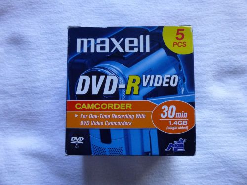 MAXELL DVD-R CAMCORDER 30 MIN 1.4GB VIDEO RECORDING DISC